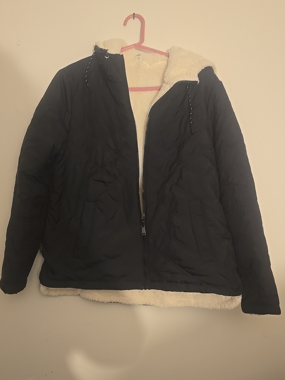 Women’s Black Faux-Sherpa Lined Jacket